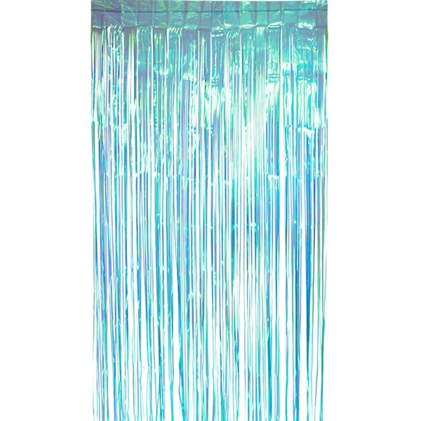 Fest Dørgardin 100x200 cm. Regnbueskinnede Lys Blå