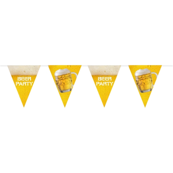 Vimpelguirlande Beer Party med XL Flag 6 meter 