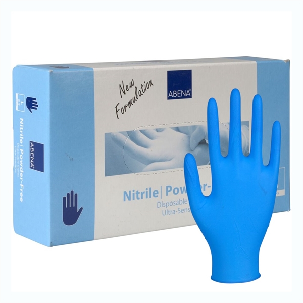 Abena Nitril Engangs handske Ultra Sensitiv Pudderfri L 100 stk.