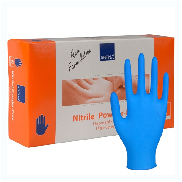 Abena Nitril Engangs handske Ultra Sensitiv Pudderfri M 100 stk.