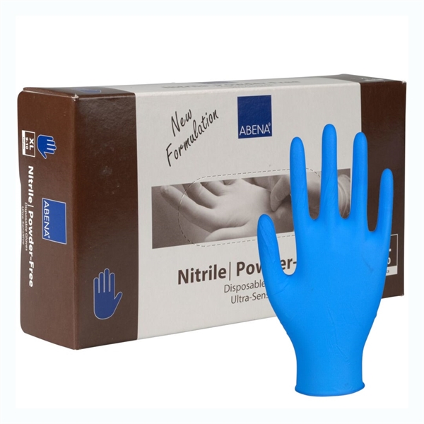 Abena Nitril Engangs handske Ultra Sensitiv Pudderfri XL 100 stk.