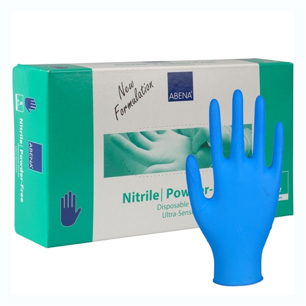 Abena Nitril Engangs handske Ultra Sensitiv Pudderfri S 100 stk.
