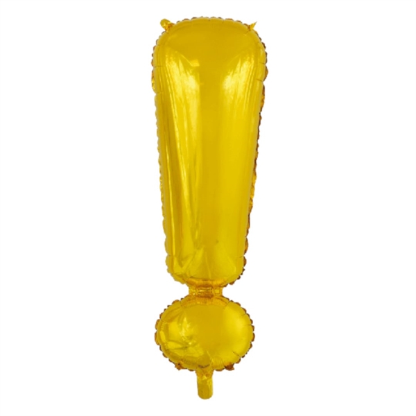 Folieballon - Tegn "!" Guld - 40 cm 