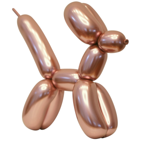10 stk Rose Guld modelballon chrome/mirror ballon 30 cm.