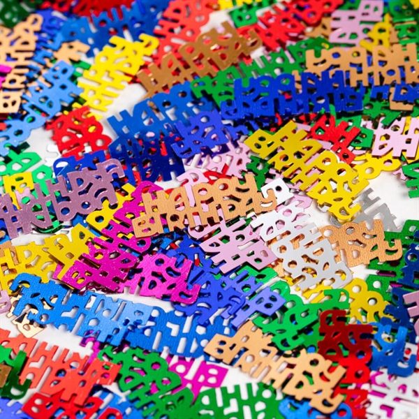 Bord konfetti Happy Birthday Multicolour