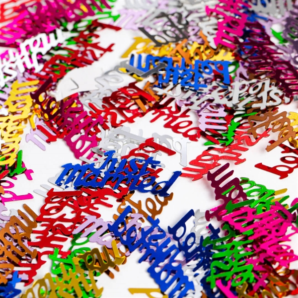 Bord konfetti Just Married Multicolour