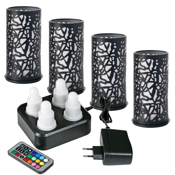 Duni 4 stk. LED lys Sampak Twist