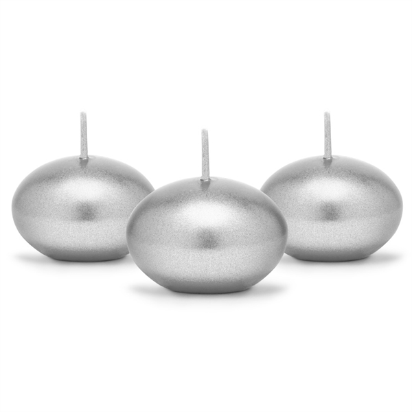 50 stk. Flydelys Metallic Sølv 4 cm.