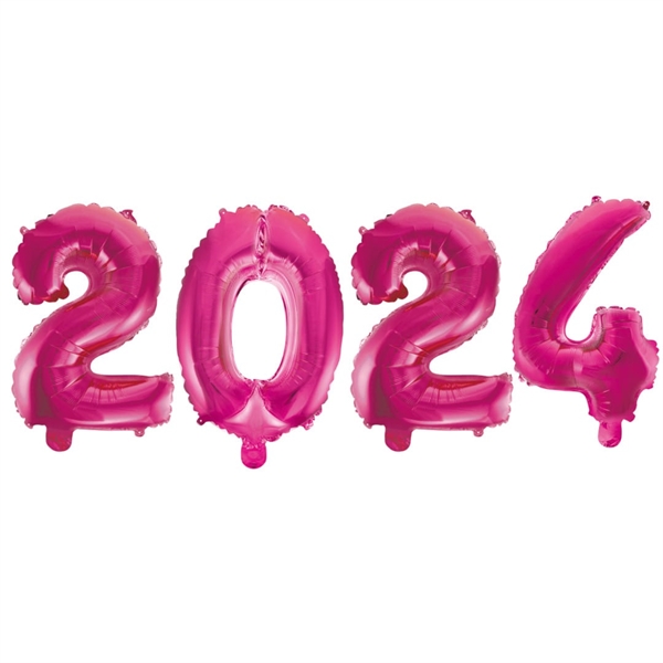 Nytårsballonsæt - 2023 - 40 cm. - Pink