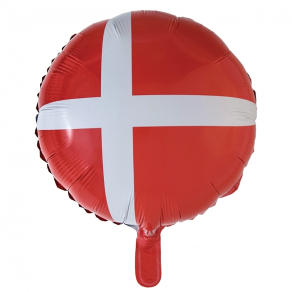 Folieballon rund 45 cm. Danmark