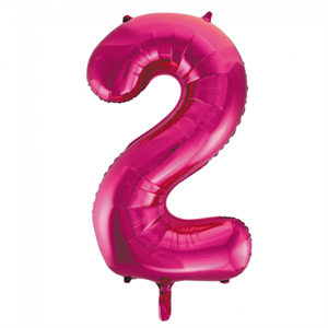 2 tal pink folieballon 86 cm.