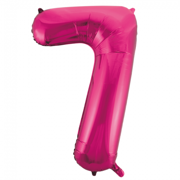 7 tal pink folieballon 86 cm.