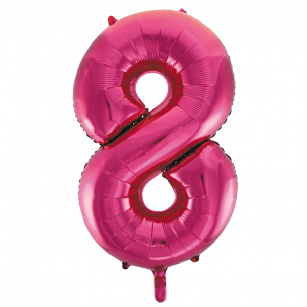 8 tal pink folieballon 86 cm.