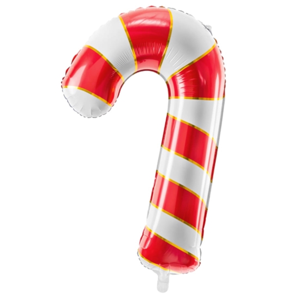 Folieballon slikstok rød/hvid 50x82 cm. 