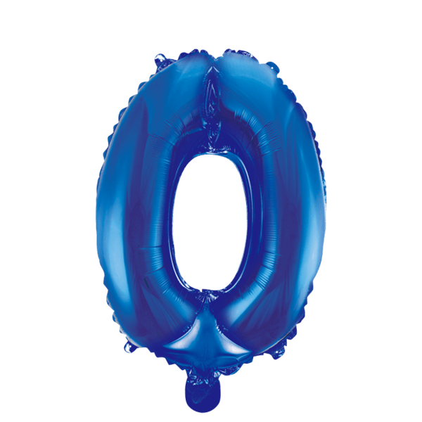Folieballon  - Blå 40 cm. 1 stk. Nr. 0
