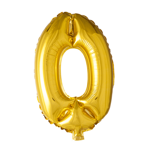 Folieballon  - Guld 40 cm. 1 stk. Nr. 0