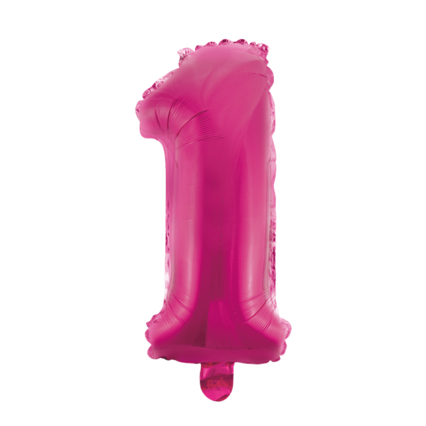 Folieballon  - Pink 40 cm. 1 stk. Nr. 1