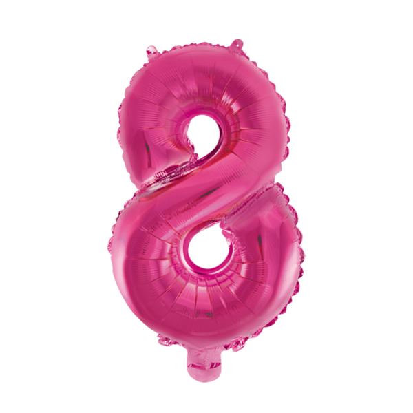 Folieballon  - Pink 40 cm. 1 stk. Nr. 8