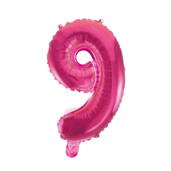 Folieballon  - Pink 40 cm. 1 stk. Nr. 9