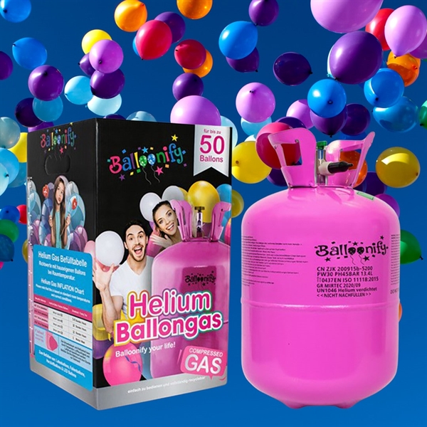 Helium til balloner - Ballon gas til 50 balloner
