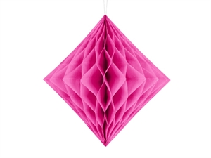 Honeycomb Diamond 20 cm. Mørk Pink