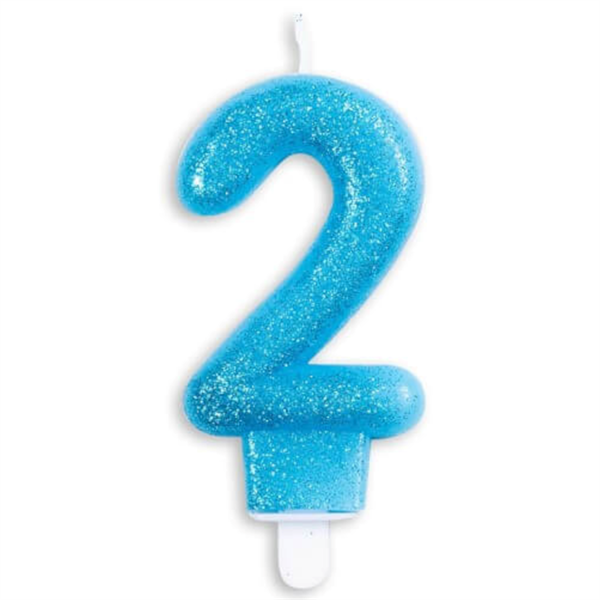 Kagelys Blå glitter nr. 2