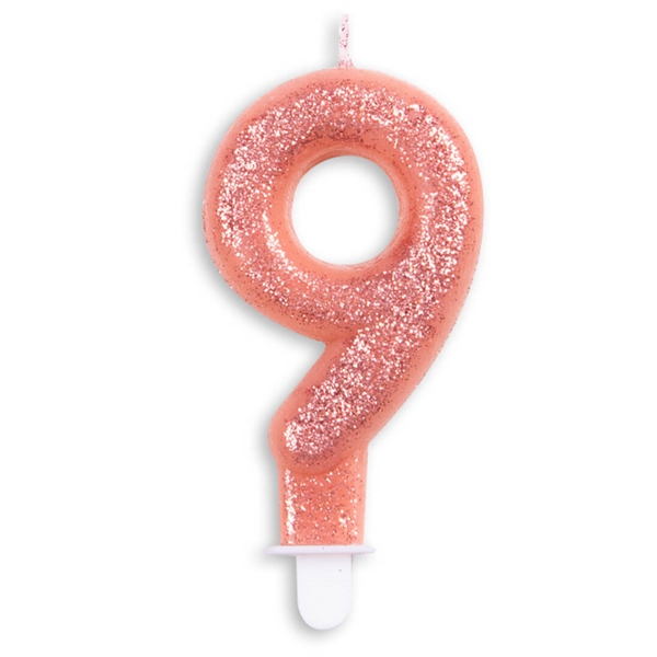 Kagelys Rosegold glitter nr. 9