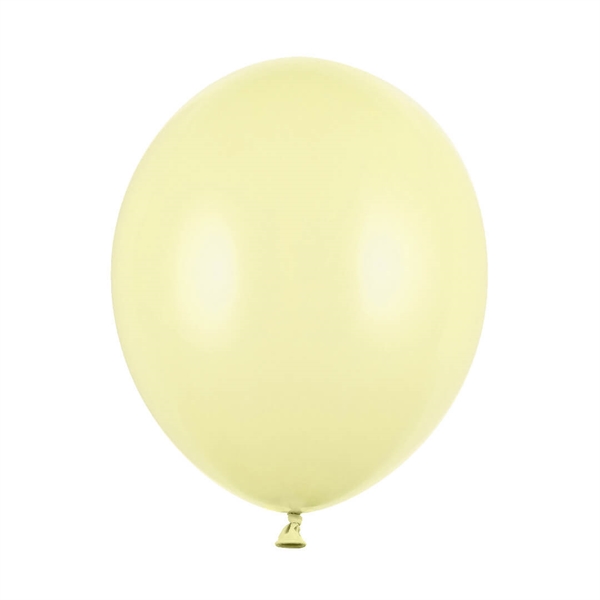 100 stk Lys Gul Ballon 30 cm. Strong balloon