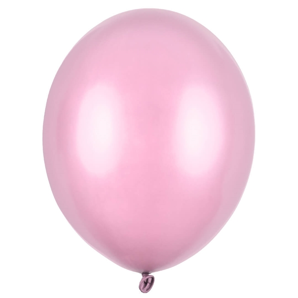 100 stk Candy Pink metallic latex ballon 23 cm.