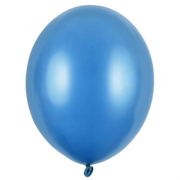 100 stk Caribbean Blue metallic latex ballon 30 cm.