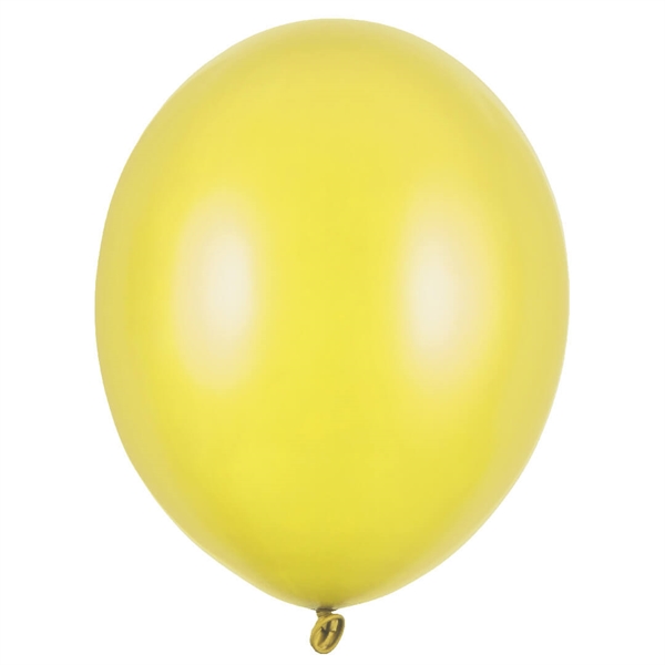 100 stk Lemon Zest metallic latex ballon 23 cm.