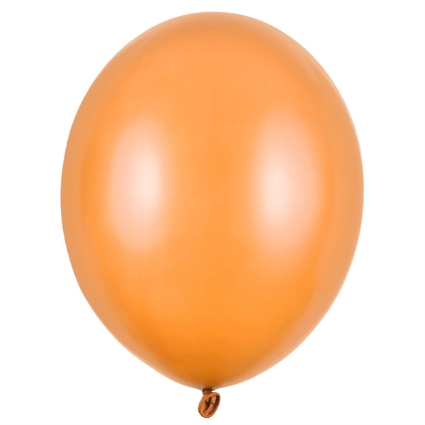 100 stk Mandarin Orange metallic latex ballon 23 cm.