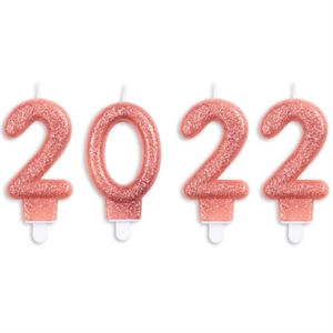 Festlys "2022" - Glitter - Rose Guld