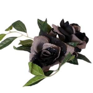 Lyskrans nr. 16 Roser med vanddråber grå