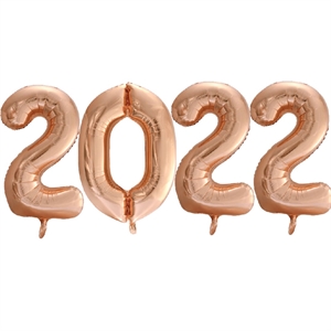 Nytårsballonsæt - 2022 - 86 cm. - Rose Guld