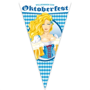 Oktoberfest vimpel banner Wilkommen 90x150 cm.