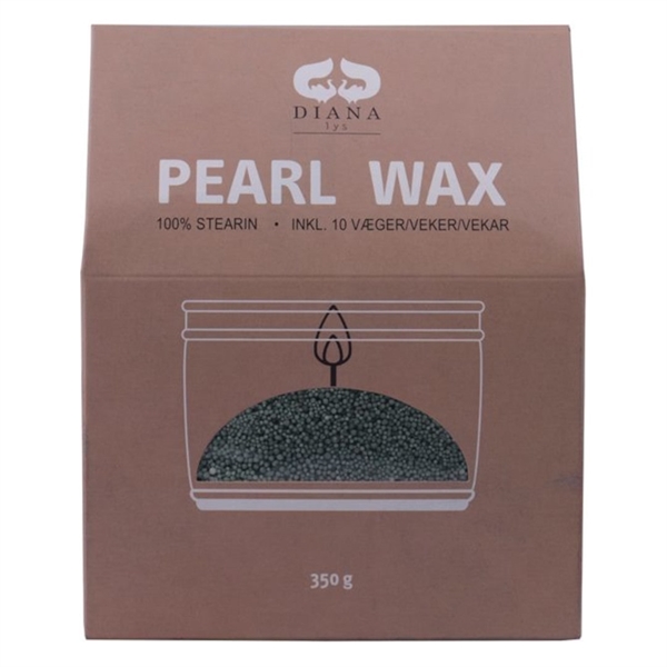 Lyssand Pearl Wax Ren Stearin Antik Grøn