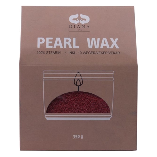 Lyssand Pearl Wax Ren Stearin Antik Rød
