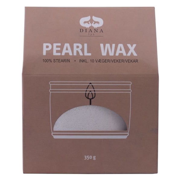 Lyssand Pearl Wax Ren Stearin Hvid
