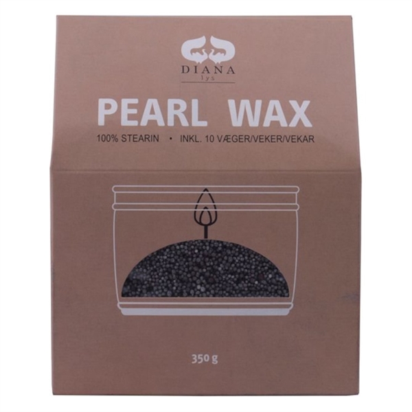 Lyssand Pearl Wax Ren Stearin Mørkegrå