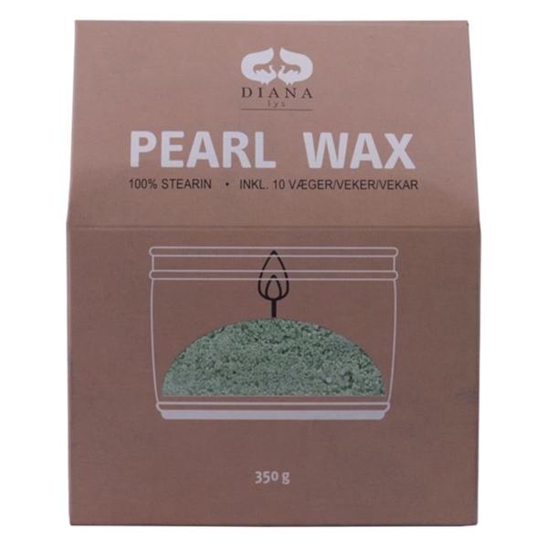 Lyssand Pearl Wax Ren Stearin Støvgrøn