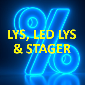 Restsalg LED lys, stearinlys & Stager