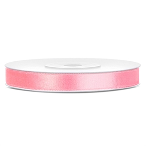 Lys Pink Satinbånd 6 mm. 25 meter 
