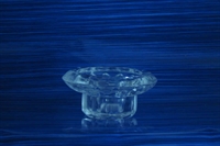Udlejning / leje af Fyrfadsstage alm, Lysestage Glas højde 5 cm.