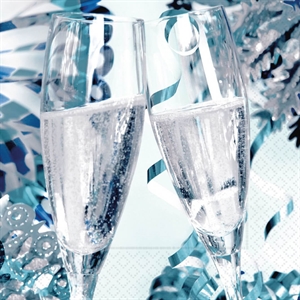 Nytårs Frokost 33x33 cm. Champagneglas Diana