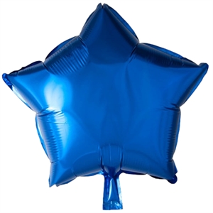 Navy Blå stjerneformet folieballon 45 cm.