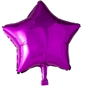 Hot Pink stjerneformet folieballon 45 cm.