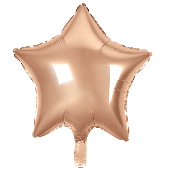 Rose Guld stjerneformet folieballon 45 cm.