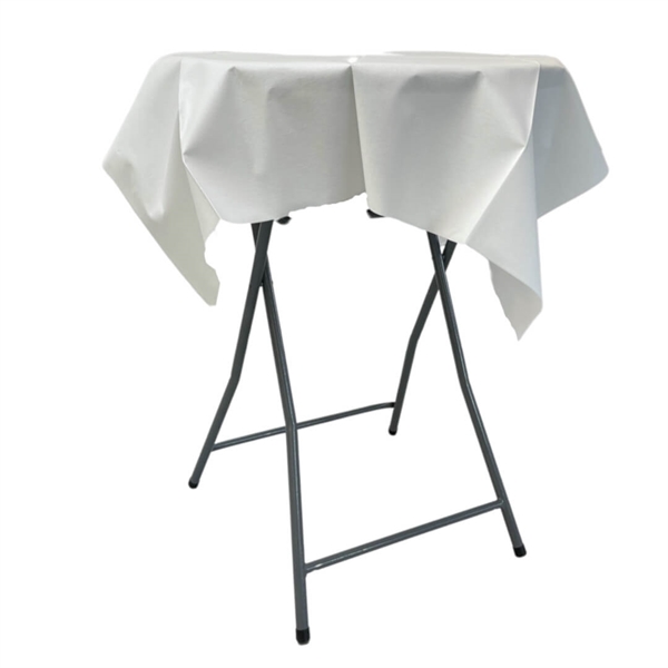 Lavt Cocktailbord  70 cm. Incl. hvid DUNi Evolin dug (udlejning)