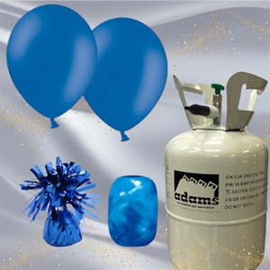 Ballonsæt komplet med helium Blå